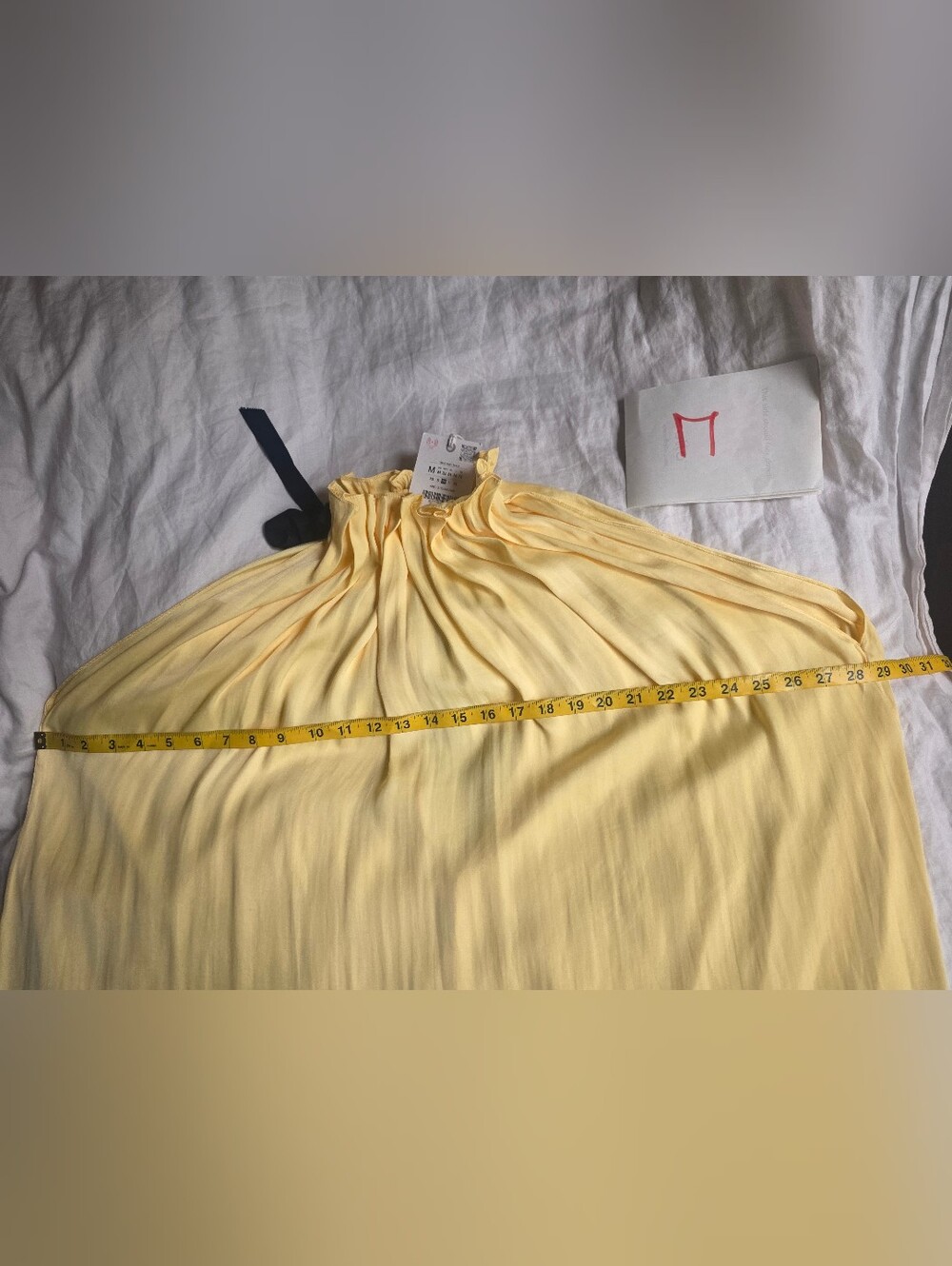 ZARA SATIN EFFECT HALTER DRESS ZW COLLECTION yellow Bnwt - Picture 5 of 16